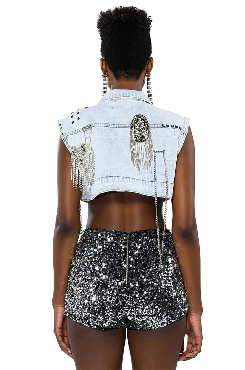 HOUDINI EMBELLISHED DENIM VEST 13 HOUDINI EMBELLISHED DENIM VEST - Image 11