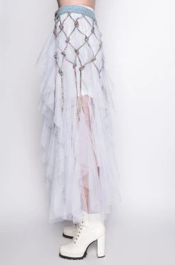 I AM ME CLYDE RAINBOW RHINESTONE CORD DENIM BELT 26 I AM ME CLYDE RAINBOW RHINESTONE CORD DENIM BELT -AKIRA Shop i am me clyde rainbow rhinestone cord denim belt medium blue denim 11 11