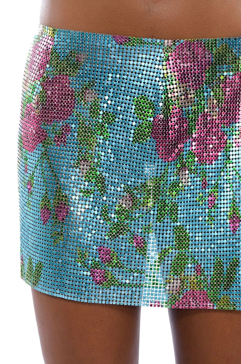 IN THE MOMENT FLORAL CHAINMAIL SKIRT 15 IN THE MOMENT FLORAL CHAINMAIL SKIRT - Image 13