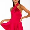 INVITE ONLY SATIN HALTERNECK ROMPER -AKIRA Shop invite only satin halterneck romper fuchsia 1 1