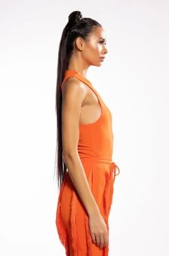 JOSEFINA SLEEVELESS BODYSUIT 14 JOSEFINA SLEEVELESS BODYSUIT -AKIRA Shop josefina sleeveless bodysuit orange 5 5