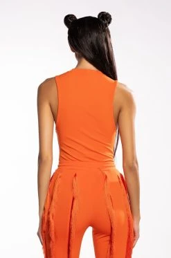 JOSEFINA SLEEVELESS BODYSUIT 15 JOSEFINA SLEEVELESS BODYSUIT -AKIRA Shop josefina sleeveless bodysuit orange 6 6
