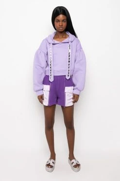 KAIA SATIN DETAIL SHORT 17 KAIA SATIN DETAIL SHORT -AKIRA Shop kaia satin detail short purple 8 8 c1