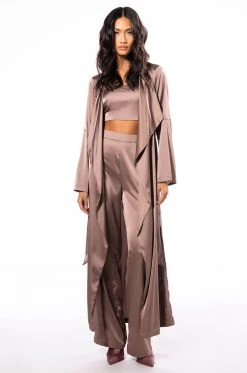 KEEP IT REAL STRAIGHT LEG TROUSERS -AKIRA Shop keep it real straight leg trousers light brown 3 3