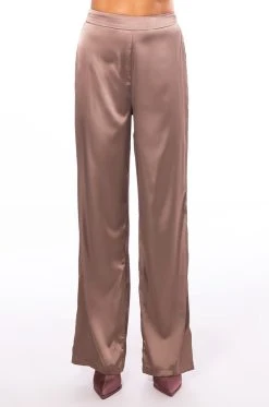 KEEP IT REAL STRAIGHT LEG TROUSERS -AKIRA Shop keep it real straight leg trousers light brown 4 4