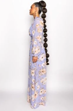 LOOKS CAN FOOL YOU FLORAL MAXI DRESS -AKIRA Shop looks can fool you floral maxi dress purple multi 3 3