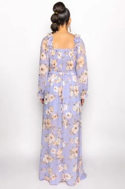 LOOKS CAN FOOL YOU FLORAL MAXI DRESS -AKIRA Shop looks can fool you floral maxi dress purple multi 4 4