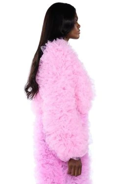 LOVE YOU LOU LOU TULLE JACKET IN PINK -AKIRA Shop love you lou lou tulle jacket in pink pink 10 10