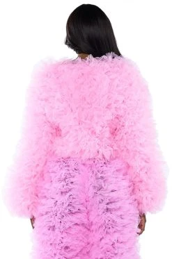 LOVE YOU LOU LOU TULLE JACKET IN PINK -AKIRA Shop love you lou lou tulle jacket in pink pink 11 11