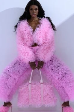 LOVE YOU LOU LOU TULLE JACKET IN PINK -AKIRA Shop love you lou lou tulle jacket in pink pink 2 2