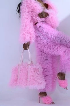 LOVE YOU LOU LOU TULLE JACKET IN PINK -AKIRA Shop love you lou lou tulle jacket in pink pink 4 4