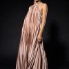 MAKE ME SWAY PLEATED HALTER MAXI DRESS 1 MAKE ME SWAY PLEATED HALTER MAXI DRESS -AKIRA Shop make me sway pleated halter maxi dress mocha 1 1