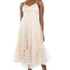 MARIPOSA SLEEVELESS APPLIQUE MIDI DRESS -AKIRA Shop mariposa sleeveless applique midi dress cream 1 1
