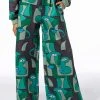 MEDUSA WIDE LEG SCUBA SWEATPANTS -AKIRA Shop medusa wide leg scuba sweatpants green multi 1 1