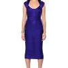 MILES OF STYLE CAP SLEEVE BANDAGE MIDI DRESS -AKIRA Shop miles of style cap sleeve bandage midi dress purple 1 1