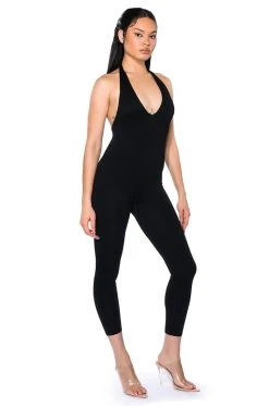 MY EVERYDAY HALTER JUMPSUIT -AKIRA Shop my everyday halter jumpsuit black 4 4