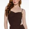 NBD CROPPED BUSTIER TANK -AKIRA Shop nbd cropped bustier tank brown 1 1