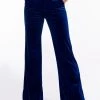 NIGHT MOVES VELVET WIDE LEG TROUSER -AKIRA Shop night moves velvet wide leg trouser royal blue 1 1