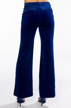 NIGHT MOVES VELVET WIDE LEG TROUSER -AKIRA Shop night moves velvet wide leg trouser royal blue 7 7