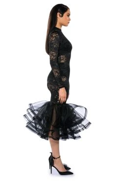 NIGHT OF MY LIFE LACE MAXI DRESS -AKIRA Shop night of my life lace maxi dress black 3 3