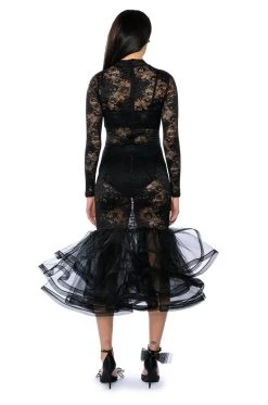 NIGHT OF MY LIFE LACE MAXI DRESS -AKIRA Shop night of my life lace maxi dress black 4 4