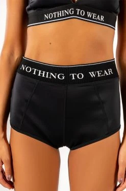 NOTHING TO WEAR HIGH WAISTED BOOTY SHORT -AKIRA Shop nothing to wear high waisted booty short black 7 7