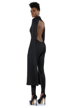 ON TOP DRAMATIC SLEEVE CATSUIT -AKIRA Shop on top dramatic sleeve catsuit black 8 8
