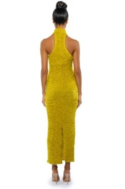 ON WE GO TEXTURED MAXI DRESS IN CHARTREUSE -AKIRA Shop on we go textured maxi dress in chartreuse dark yellow 6 6