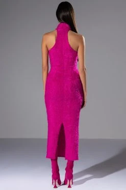 ON WE GO TEXTURED MAXI DRESS -AKIRA Shop on we go textured maxi dress fuchsia 5 5