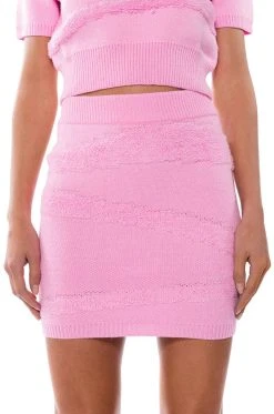 ON WEDNESDAYS COZY KNIT SKIRT -AKIRA Shop on wednesdays cozy knit skirt light pink 3 3 c1