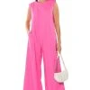 PAINT THE TOWN WIDE LEG JUMPSUIT -AKIRA Shop paint the town wide leg jumpsuit pink 1 1
