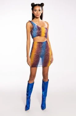 PALOMA TEXTURED MINI SKIRT 21 PALOMA TEXTURED MINI SKIRT -AKIRA Shop paloma textured mini skirt blue multi 10 10