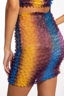 PALOMA TEXTURED MINI SKIRT 20 PALOMA TEXTURED MINI SKIRT -AKIRA Shop paloma textured mini skirt blue multi 9 9