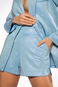 AKIRA Shop -AKIRA Shop pop star shine bright rhinestone hot short light blue 2 2