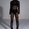 RUN THE WORLD MESH CATSUIT -AKIRA Shop run the world mesh catsuit black 2 2