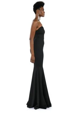 RUN THE WORLD STRAPLESS MAXI DRESS -AKIRA Shop run the world strapless maxi dress black 10 10