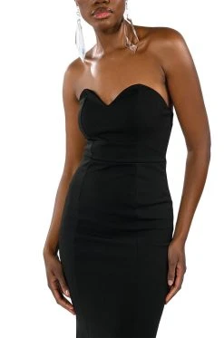 RUN THE WORLD STRAPLESS MAXI DRESS -AKIRA Shop run the world strapless maxi dress black 12 12
