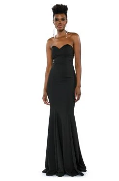 RUN THE WORLD STRAPLESS MAXI DRESS -AKIRA Shop run the world strapless maxi dress black 8 8