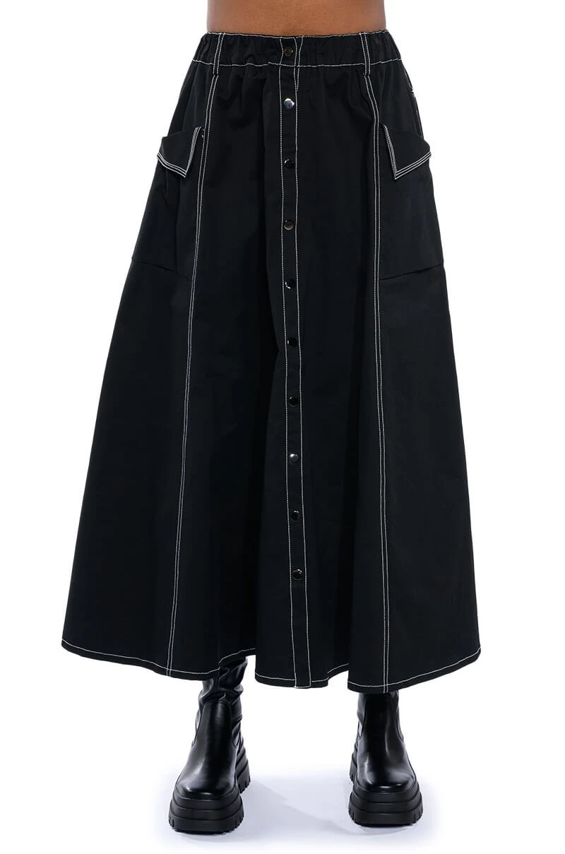 SECRET ADMIRER DENIM MAXI SKIRT 7 SECRET ADMIRER DENIM MAXI SKIRT - Image 5