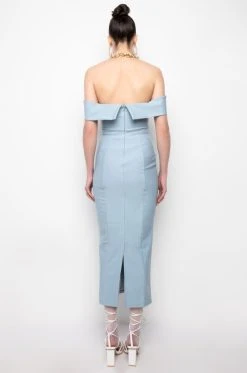 SERIOUS VIBES MAXI FITTED DRESS -AKIRA Shop serious vibes maxi fitted dress light blue 7 7