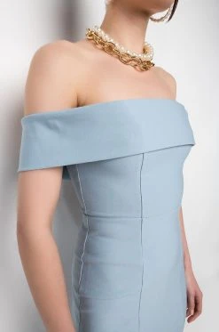 SERIOUS VIBES MAXI FITTED DRESS -AKIRA Shop serious vibes maxi fitted dress light blue 8 8