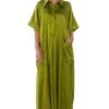 SHE'S RICH OVERSIZED SATIN JUMPSUIT IN GREEN -AKIRA Shop shes rich oversized satin jumpsuit in green green 1 1