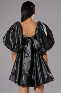 SO SWEET PUFF SLEEVE MINI DRESS -AKIRA Shop so sweet puff sleeve mini dress black 6 6