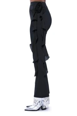 STELLA FLOUNCED FLARED LEGGING -AKIRA Shop stella flounced flared legging black 10 10