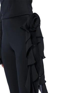 STELLA FLOUNCED FLARED LEGGING -AKIRA Shop stella flounced flared legging black 12 12