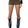SUNSET ROAD STRIPE SHORT -AKIRA Shop sunset road stripe short black multi 1 1