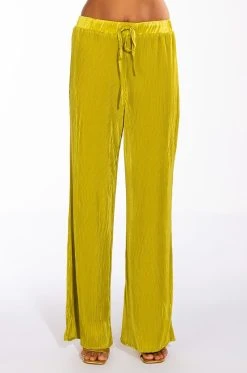SWEET APPLE PLISSE PALAZZO PANT -AKIRA Shop sweet apple plisse palazzo pant light green 3 3