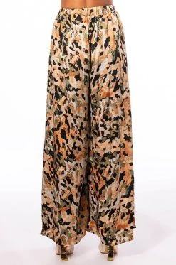 SWEET LOVE WIDE PALAZZO PANT -AKIRA Shop sweet love wide palazzo pant beige multi 5 5 c1 c1 c1