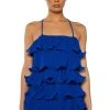 SWEETIE PLEATED RUFFLE SLEEVELESS MINI DRESS -AKIRA Shop sweetie pleated ruffle sleeveless mini dress blue 1 1