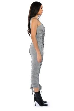 TAKE ME AWAY CINCHED MAXI DRESS 9 TAKE ME AWAY CINCHED MAXI DRESS -AKIRA Shop take me away cinched maxi dress black grey 3 3